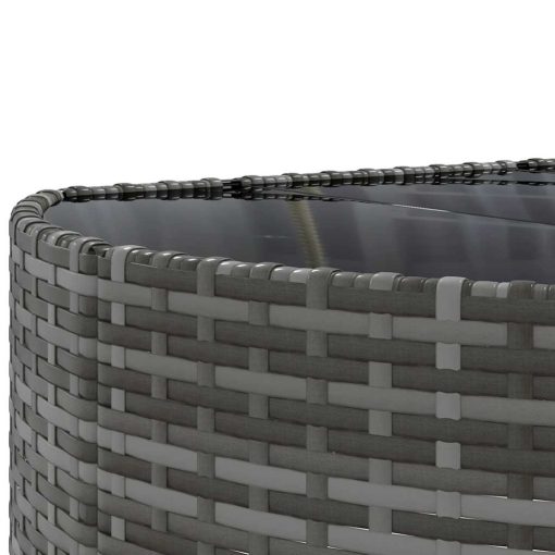 4-dijelni set vrtnih sofa od poliratana s jastucima sivi