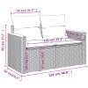4-dijelni set vrtnih sofa od poliratana s jastucima sivi