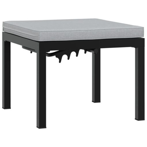 4-dijelni set vrtnih sofa s jastucima čelik obložen prahom crni