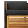 5-dijelna set vrtnih sofa od masivnog drva bagrema s jastucima