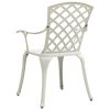 5-dijelni bistro set od lijevanog aluminija bijeli