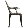 5-dijelni bistro set od lijevanog aluminija brončani
