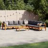 6-dijelna set vrtnih sofa s jastucima masivno bagremovo drvo