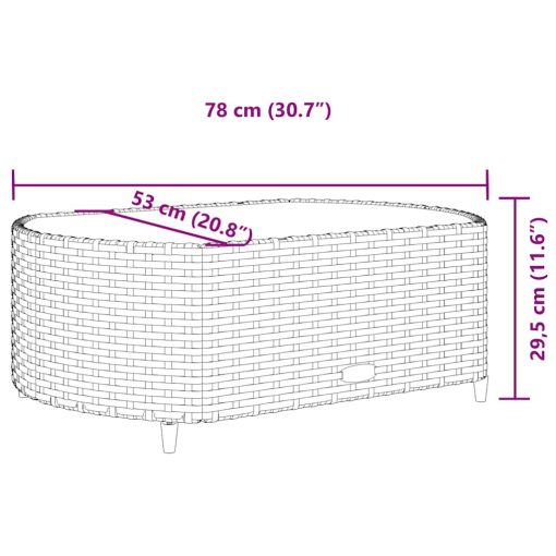 6-dijelni set vrtnih sofa od poliratana s jastucima sivi