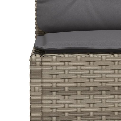 6-dijelni set vrtnih sofa od poliratana s jastucima sivi