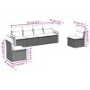 6-dijelni set vrtnih sofa od poliratana s jastucima sivi