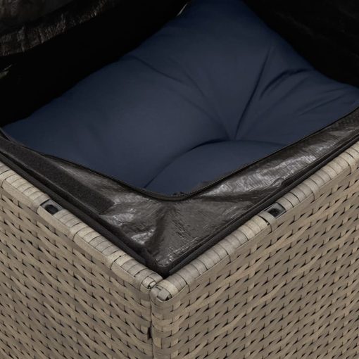 6-dijelni set vrtnih sofa od poliratana s jastucima sivi