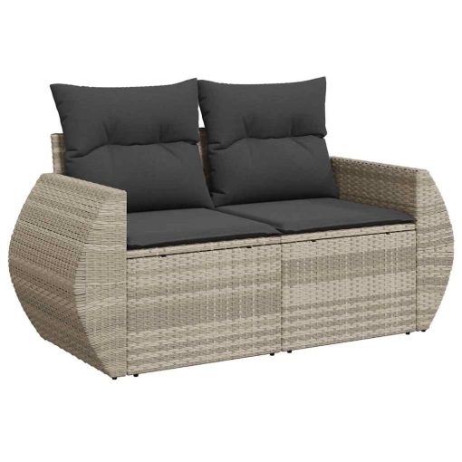 6-dijelni set vrtnih sofa od poliratana s jastucima svjetlosivi