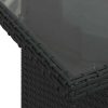 6-dijelni set vrtnih sofa s jastucima crni od poliratana