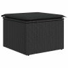 6-dijelni set vrtnih sofa s jastucima crni od poliratana