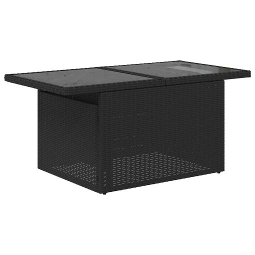 6-dijelni set vrtnih sofa s jastucima crni od poliratana