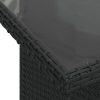 6-dijelni set vrtnih sofa s jastucima crni od poliratana