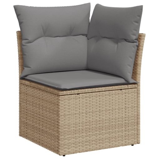 9-dijelni set vrtnih sofa od poliratana s jastucima sivi