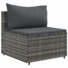 9-dijelni set vrtnih sofa od poliratana s jastucima sivi