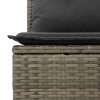 9-dijelni set vrtnih sofa od poliratana s jastucima sivi