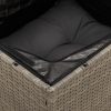 9-dijelni set vrtnih sofa od poliratana s jastucima sivi