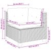 9-dijelni set vrtnih sofa s jastucima crni od poliratana