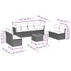 9-dijelni set vrtnih sofa s jastucima crni od poliratana