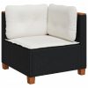 9-dijelni set vrtnih sofa s jastucima crni od poliratana