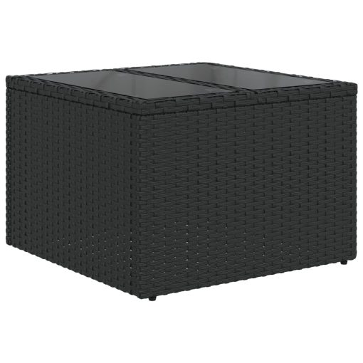 9-dijelni set vrtnih sofa s jastucima crni od poliratana