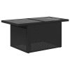 9-dijelni set vrtnih sofa s jastucima crni od poliratana