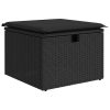 9-dijelni set vrtnih sofa s jastucima crni od poliratana