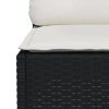 9-dijelni set vrtnih sofa s jastucima crni od poliratana