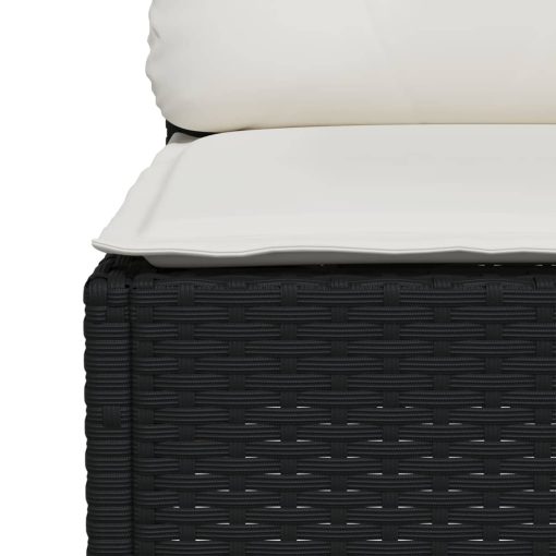 9-dijelni set vrtnih sofa s jastucima crni od poliratana