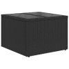 9-dijelni set vrtnih sofa s jastucima crni od poliratana