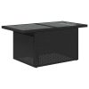 9-dijelni set vrtnih sofa s jastucima crni od poliratana