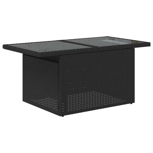 9-dijelni set vrtnih sofa s jastucima crni od poliratana