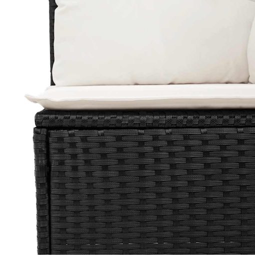9-dijelni set vrtnih sofa s jastucima crni od poliratana bagrem