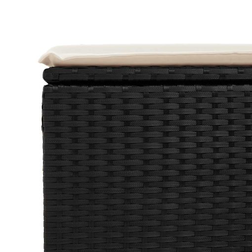 9-dijelni set vrtnih sofa s jastucima crni od poliratana bagrem