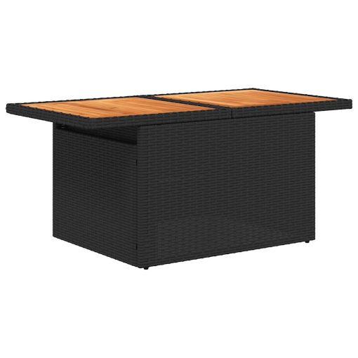 9-dijelni set vrtnih sofa s jastucima crni od poliratana bagrem
