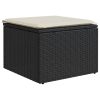 9-dijelni set vrtnih sofa s jastucima crni od poliratana bagrem