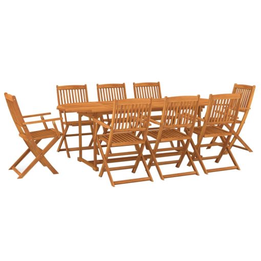 9-dijelni vrtni blagovaonski set 220x90x75 cm bagremovog drva