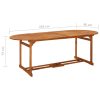 9-dijelni vrtni blagovaonski set 220x90x75 cm bagremovog drva