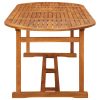 9-dijelni vrtni blagovaonski set 220x90x75 cm bagremovog drva