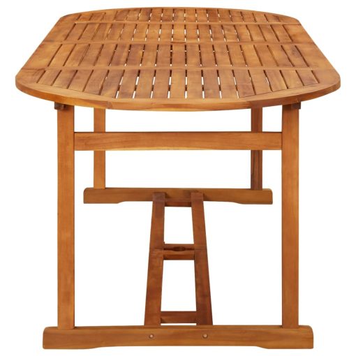 9-dijelni vrtni blagovaonski set 220x90x75 cm bagremovog drva