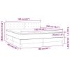 Krevet box spring s madracem LED crni 160x200 cm baršun