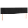 Krevet box spring s madracem LED crni 200x200 cm baršun