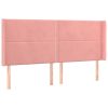 Krevet box spring s madracem LED ružičasti 200x200cm baršunasti