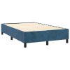 Krevet box spring s madracem LED tamnoplavi 120x200 cm baršun