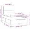Krevet box spring s madracem LED tamnoplavi 120x200 cm baršun