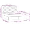 Krevet box spring s madracem LED tamnoplavi 160x200 cm baršun