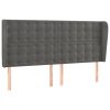 Krevet box spring s madracem LED tamnosivi 160x200 cm baršun