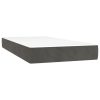 Krevet box spring s madracem LED tamnosivi 200x200 cm baršun