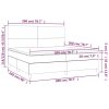 Krevet box spring s madracem LED tamnosivi 200x200 cm baršun