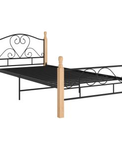 Okvir kreveta crni metalni 90 x 200 cm