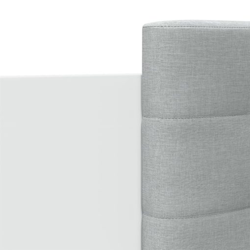 Okvir kreveta s uzglavljem i LED svjetlima bijeli 200 x 200 cm